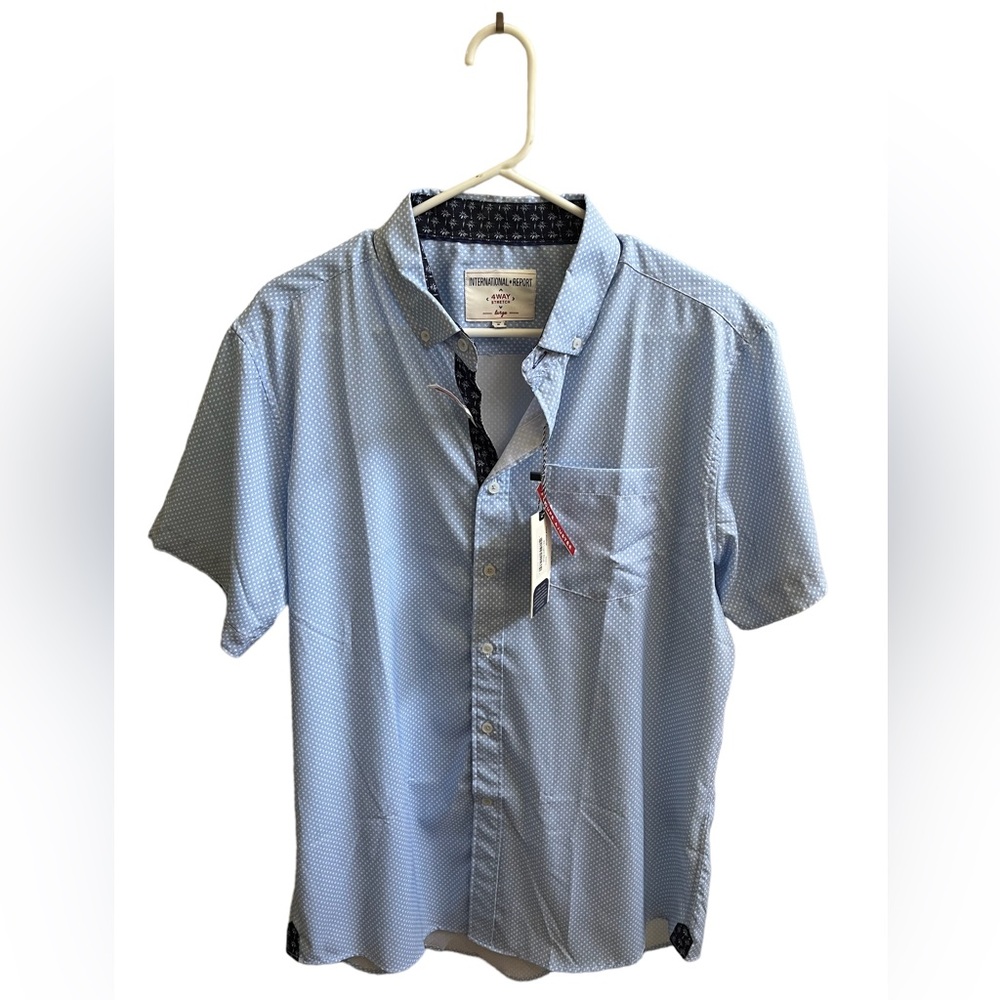 INTERNATIONAL REPORT button down collared shirt